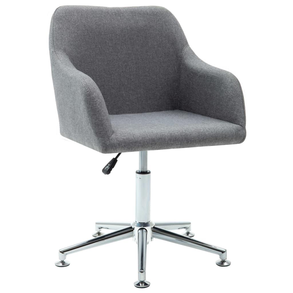 Swivel Office Chair Light Gray Fabric - vidaXL - 278505 - Set Shop and Smile