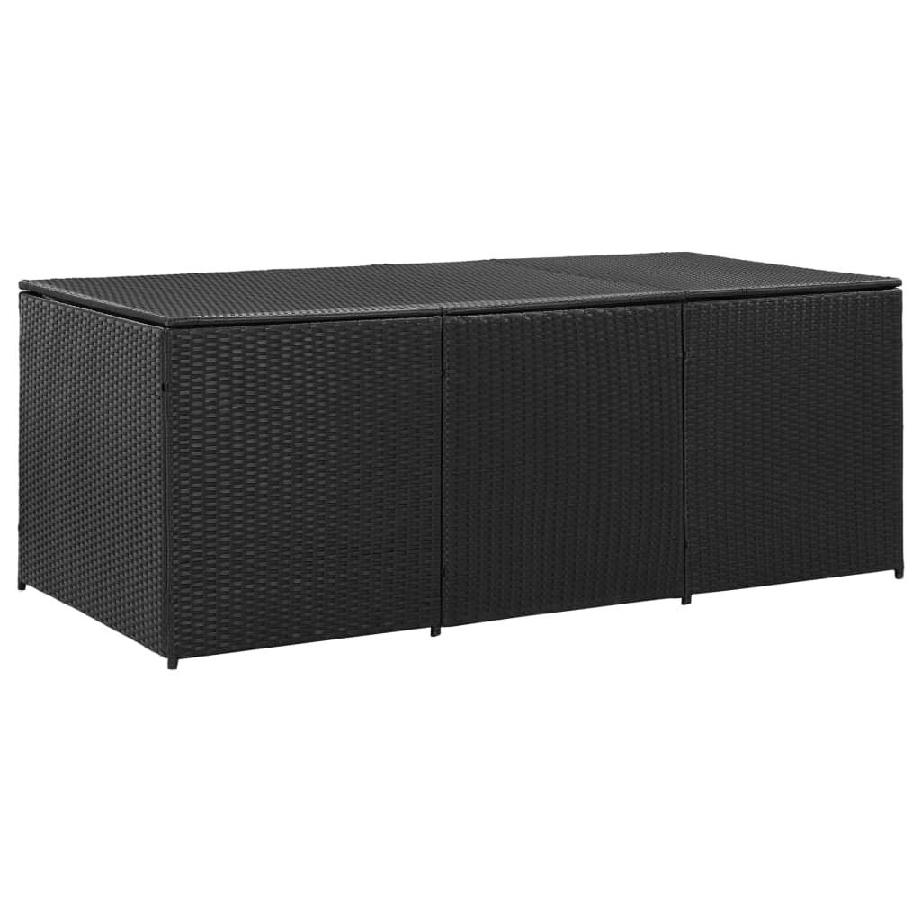 Patio Storage Box Poly Rattan 70.8