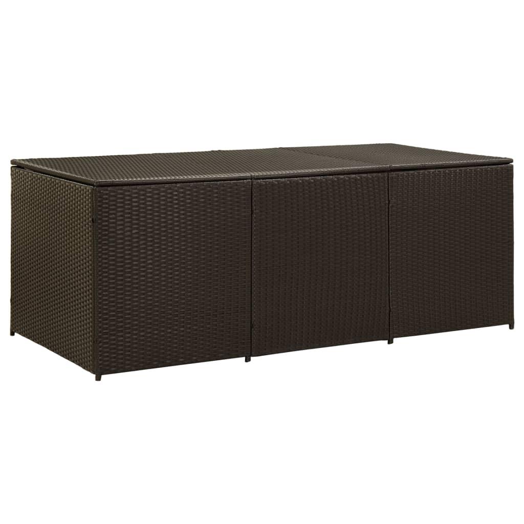 Patio Storage Box Poly Rattan 70.8