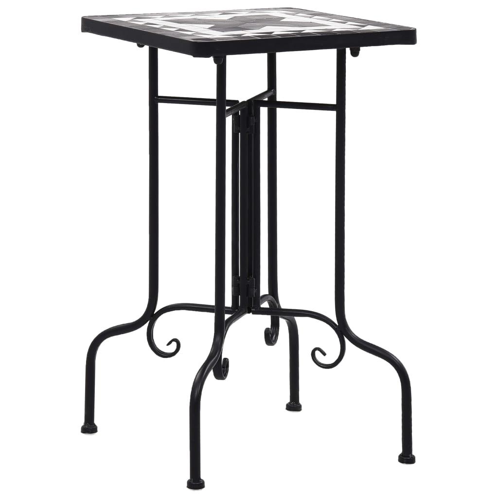 Mosaic Side Table Black and White Ceramic - vidaXL - 46711 - Set Shop and Smile