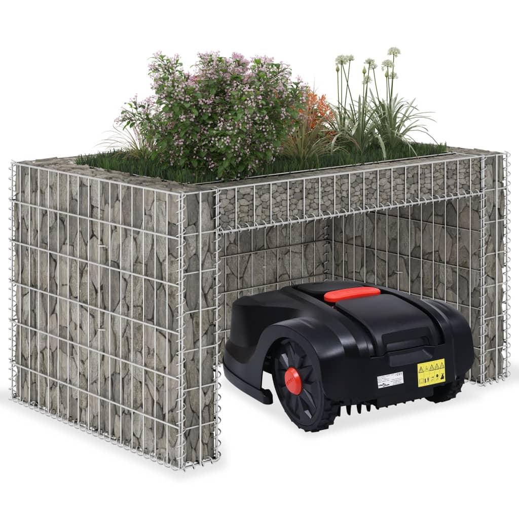 Lawn Mower Garage with Raised Bed 43.3