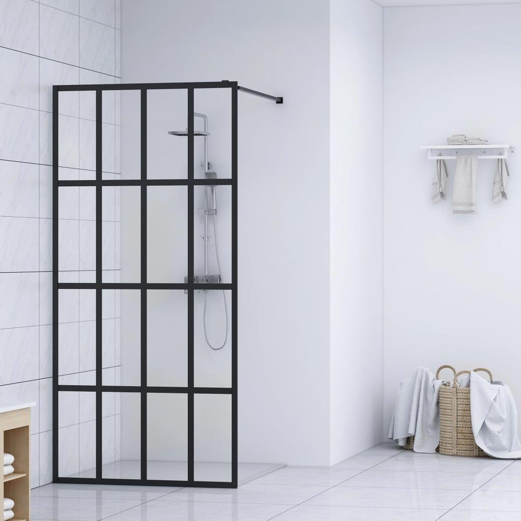 Walk-in Shower Screen Clear Tempered Glass 35.4