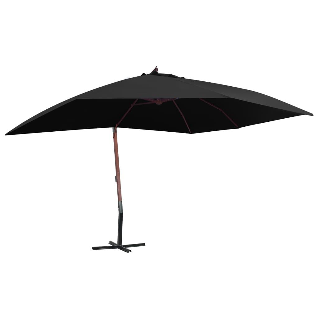 Hanging Parasol with Wooden Pole 157.5