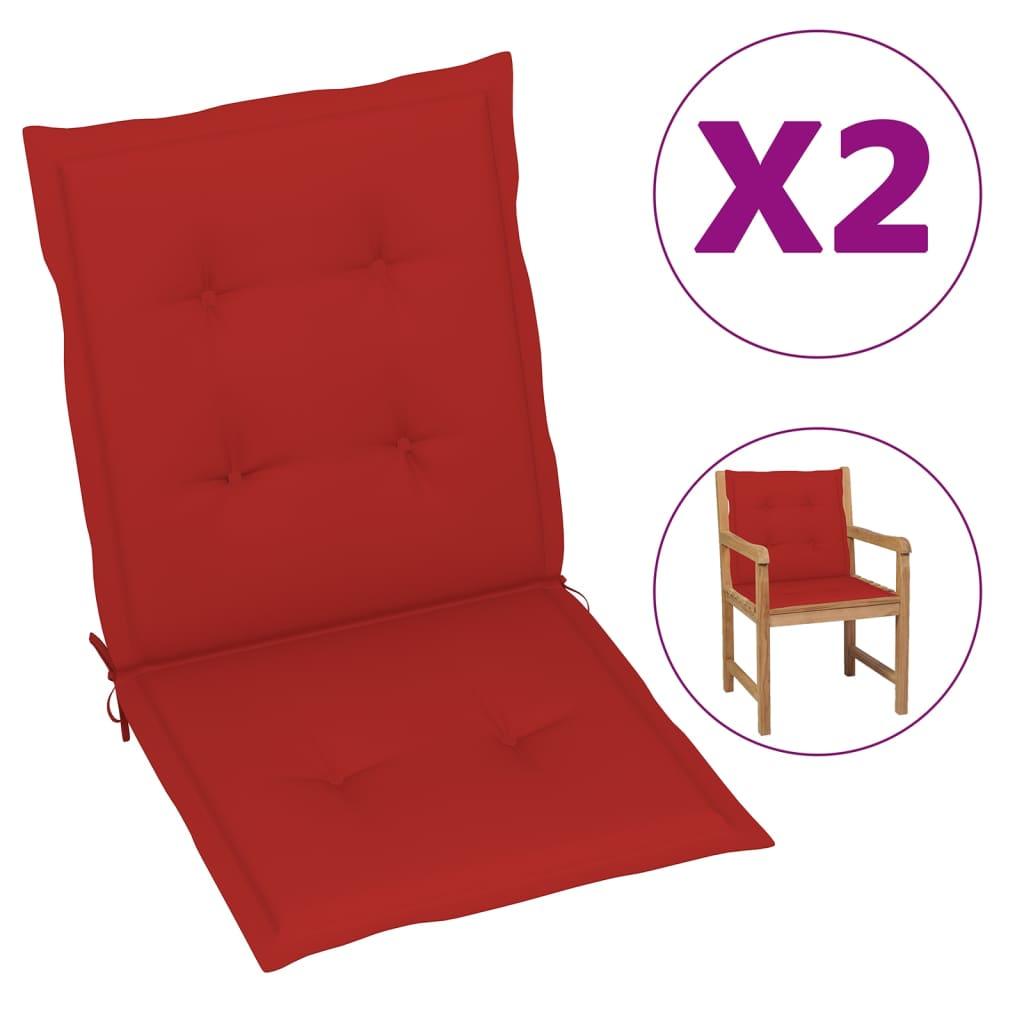 Garden Chair Cushions 2 pcs Red 39.4"x19.7"x1.2" - vidaXL - 47558 - Set Shop and Smile
