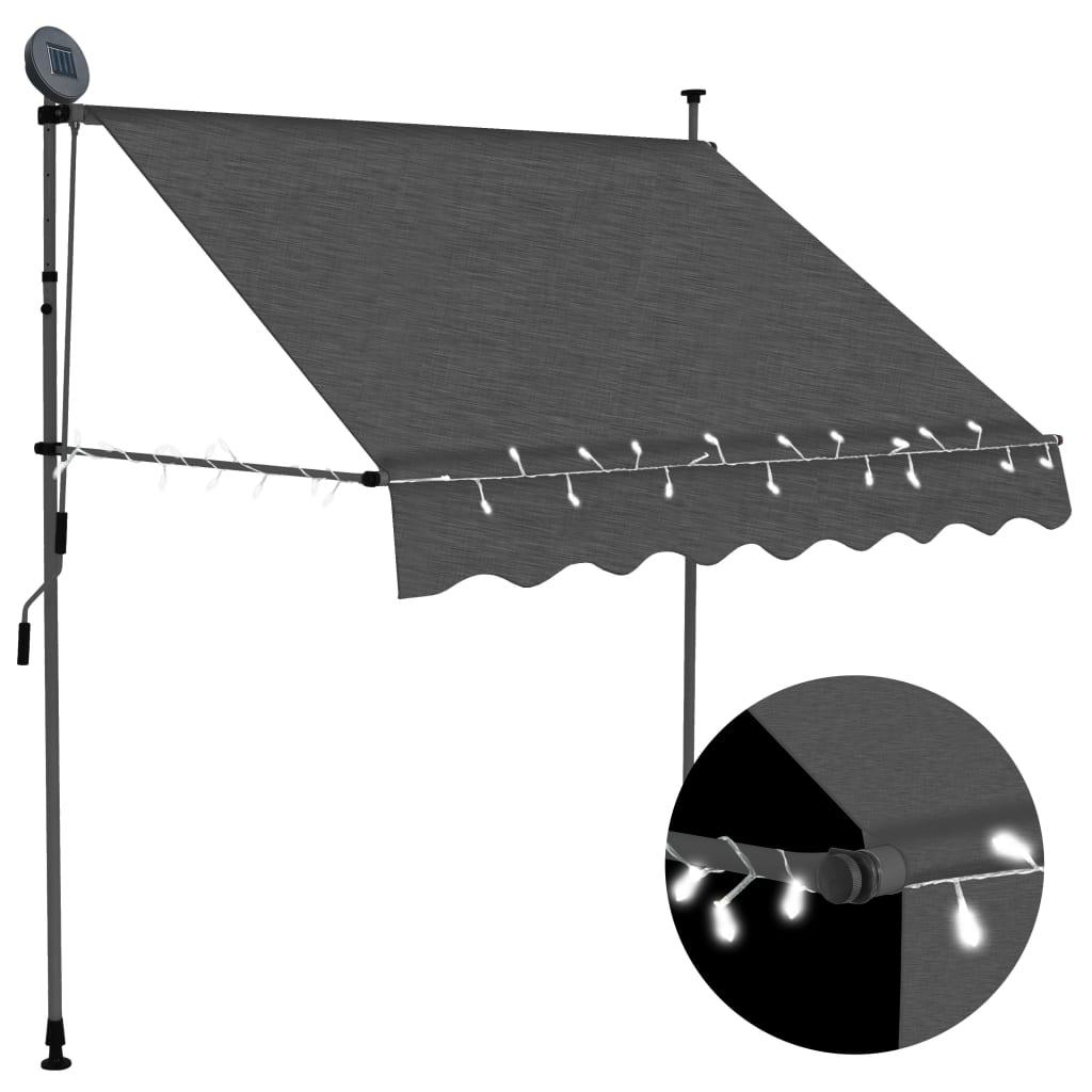 Manual Retractable Awning with LED 78.7