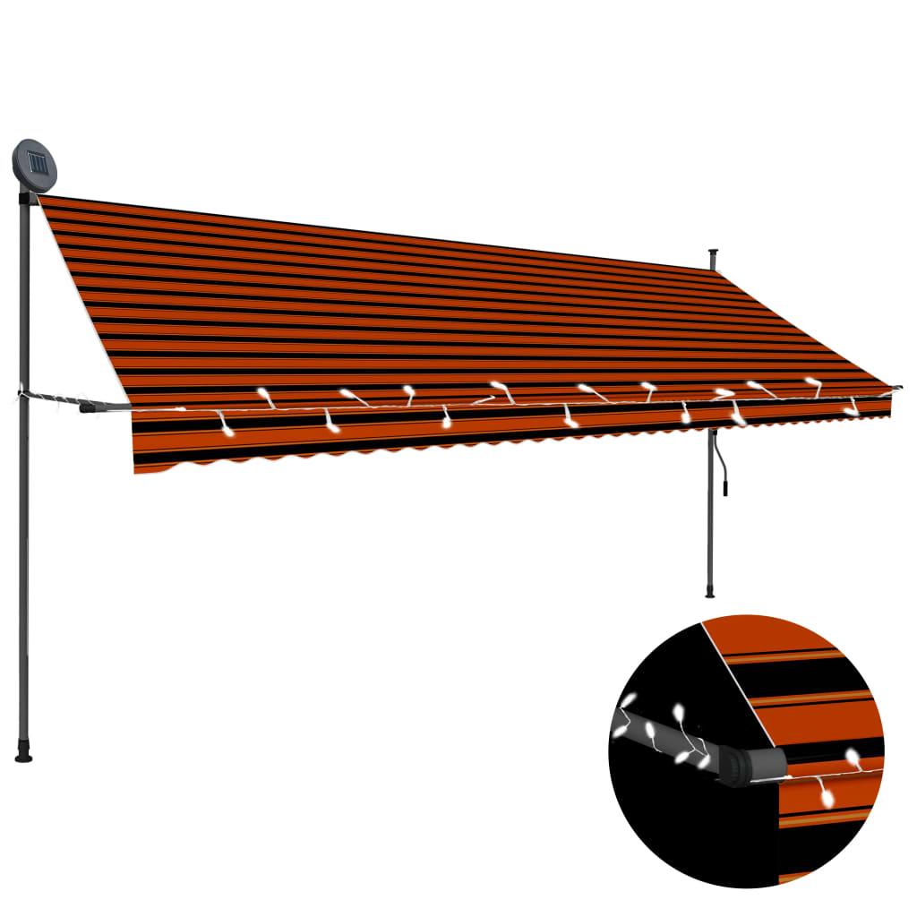 Manual Retractable Awning with LED 157.5