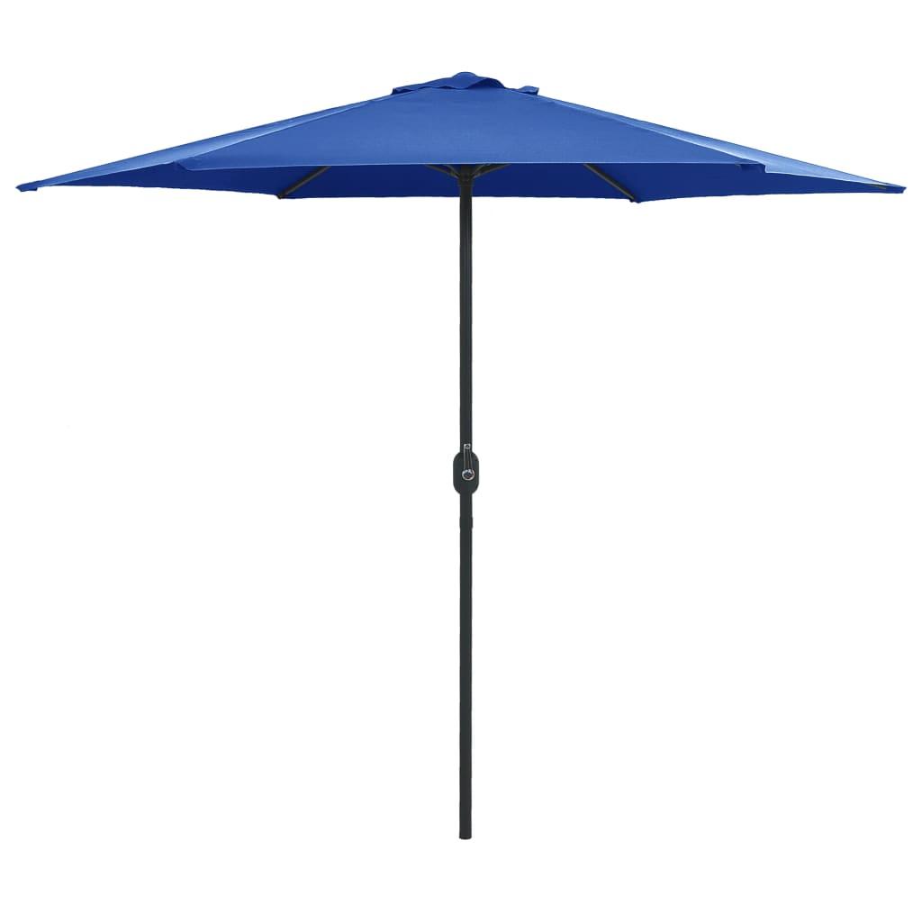 Outdoor Parasol with Aluminum Pole 106.3"x96.9" Azure Blue - vidaXL - 47351 - Set Shop and Smile