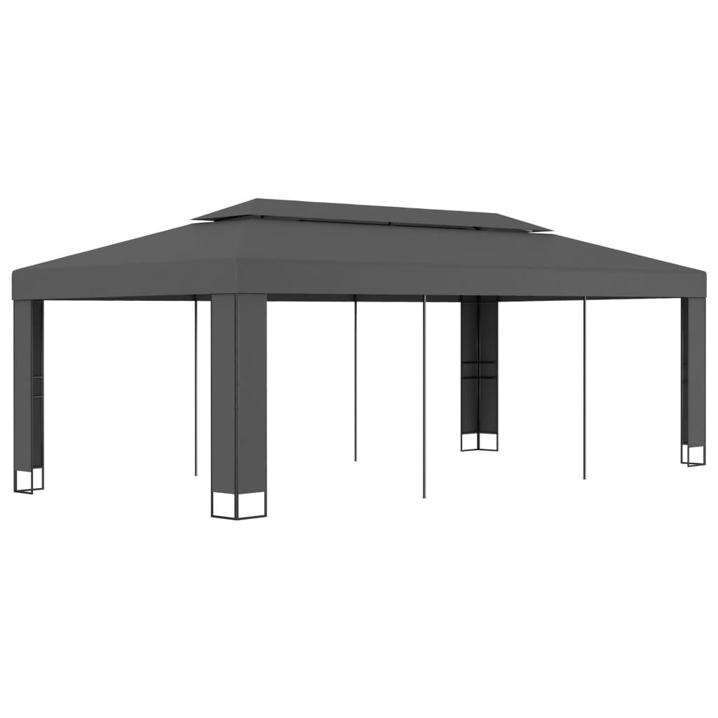 Gazebo with Double Roof 9.8'x19.6' Anthracite - vidaXL - 47953 - Set Shop and Smile