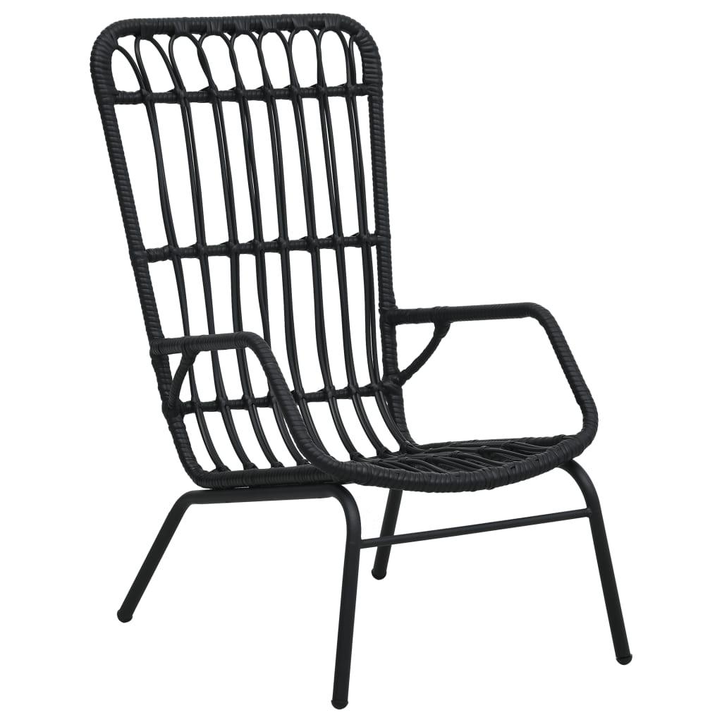 Patio Chair Poly Rattan Black - vidaXL - 48581 - Set Shop and Smile