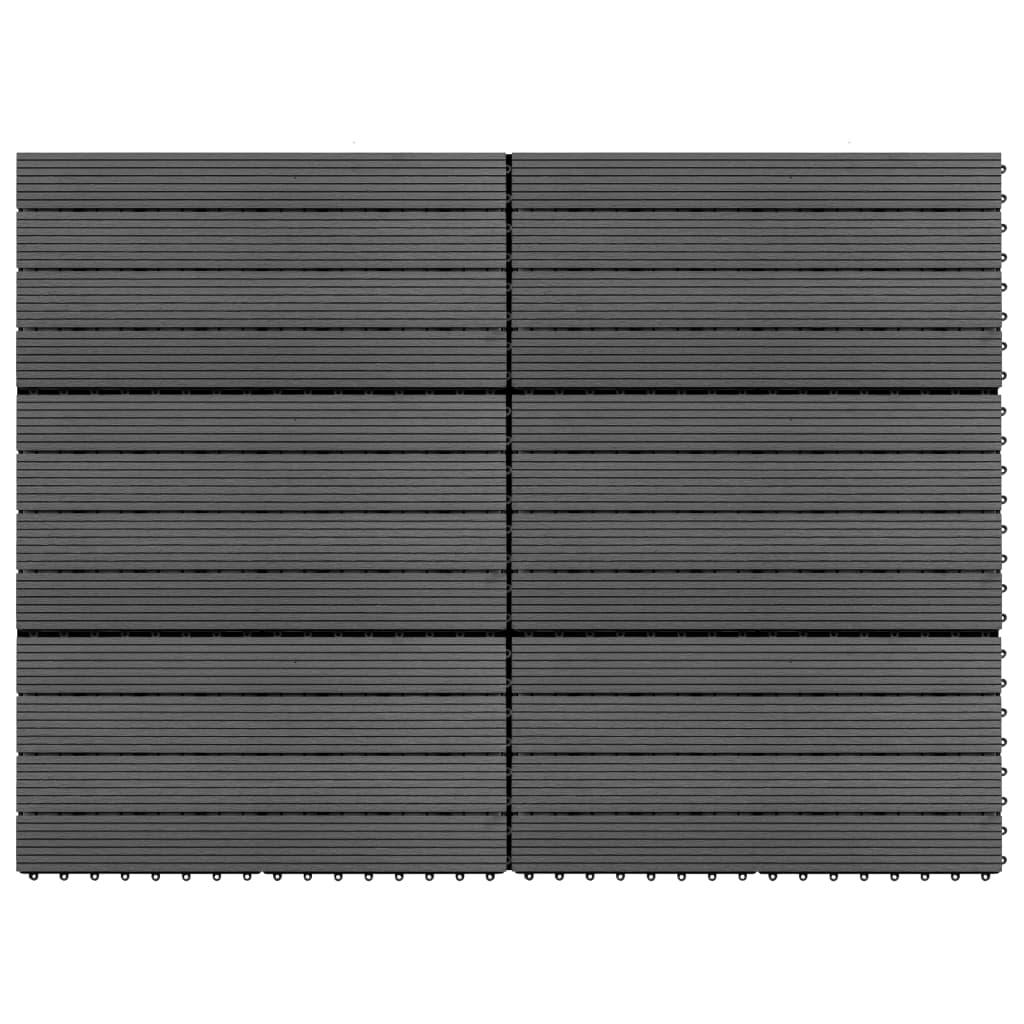 WPC Tiles 23.6"x11.8" 6 pcs 10.8ft² Gray - vidaXL - 49056 - Set Shop and Smile