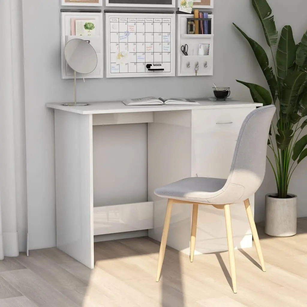 Desk High Gloss White 39.4