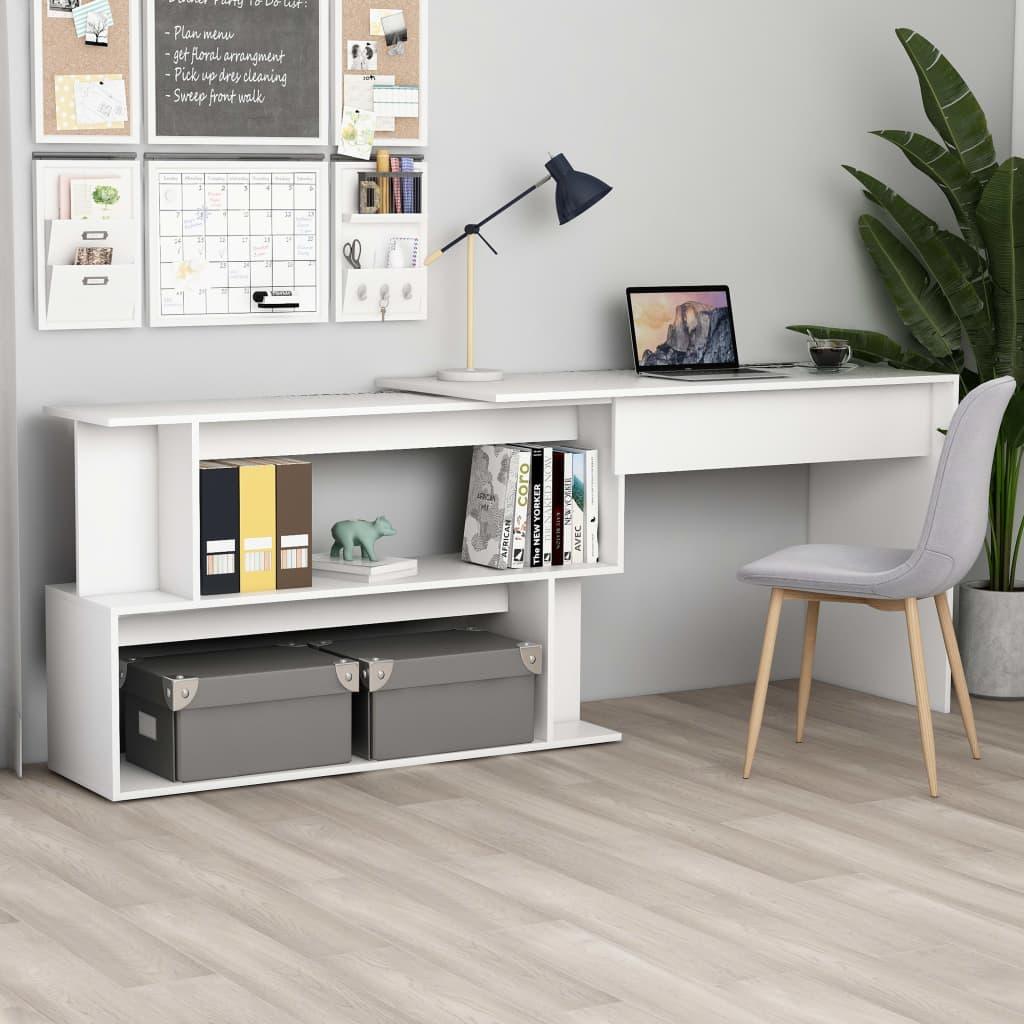 Corner Desk White 78.7"x19.7"x29.9" Engineered Wood - vidaXL - 801098 - Set Shop and Smile