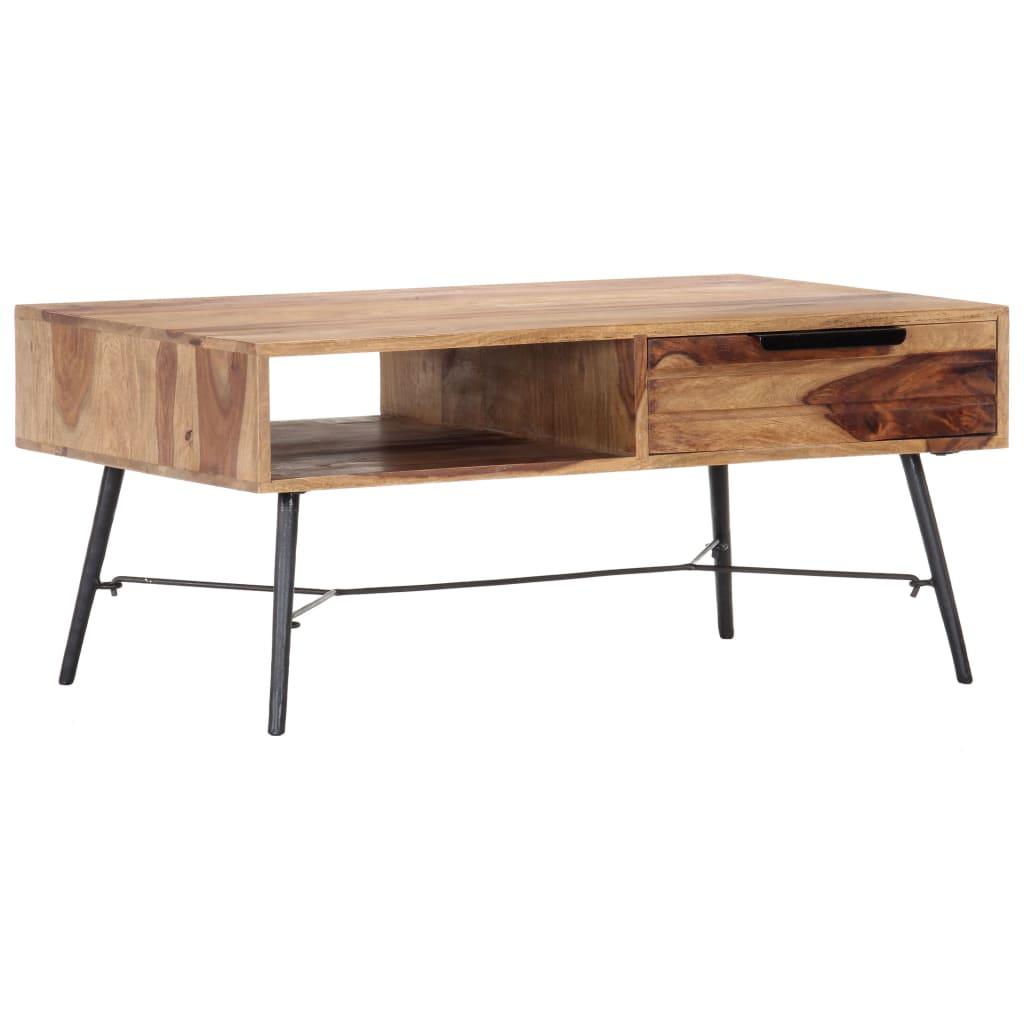 Coffee Table 34.6"x21.7"x15.7" Solid Sheesham Wood - vidaXL - 287360 - Set Shop and Smile