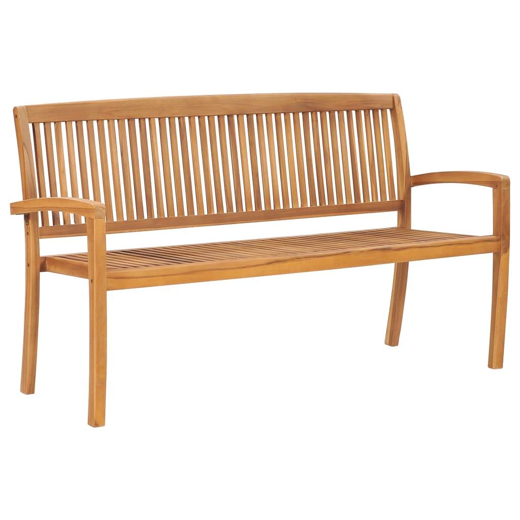 3-Seater Stacking Patio Bench 62.6