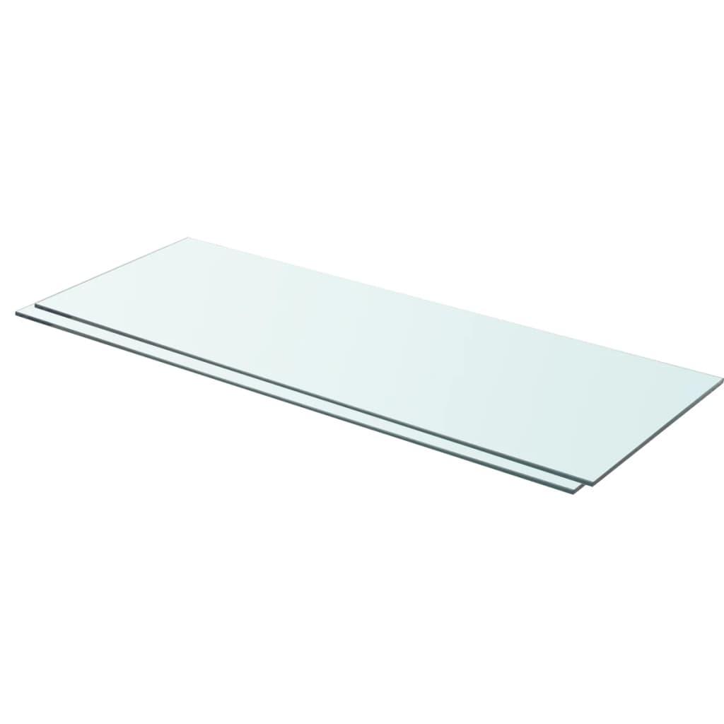 Shelves 2 pcs Panel Glass Clear 31.5"x11.8" - vidaXL - 3051576 - Set Shop and Smile