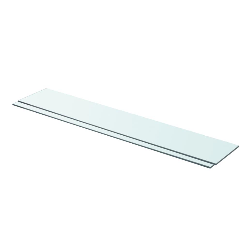 Shelves 2 pcs Panel Glass Clear 35.4