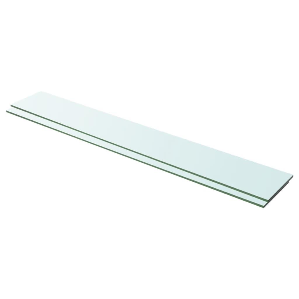 Shelves 2 pcs Panel Glass Clear 39.4"x5.9" - vidaXL - 3051583 - Set Shop and Smile