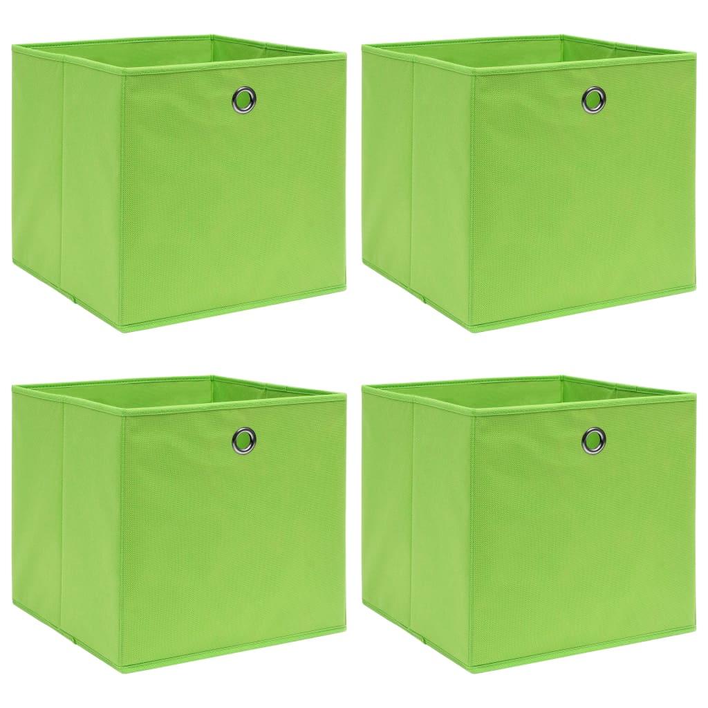 Storage Boxes 4 pcs Green 12.6