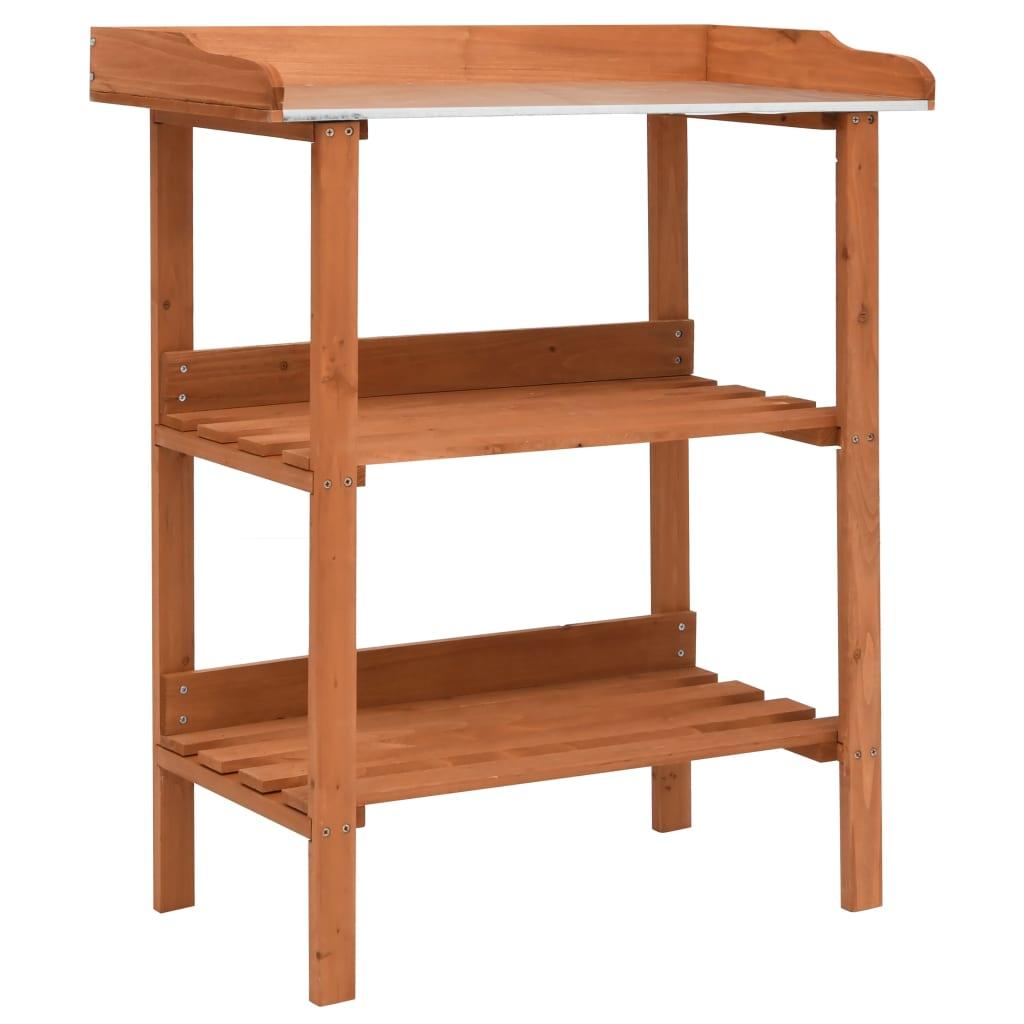 Plant Stand 29.9"x14.6"x35" Firwood - vidaXL - 47244 - Set Shop and Smile