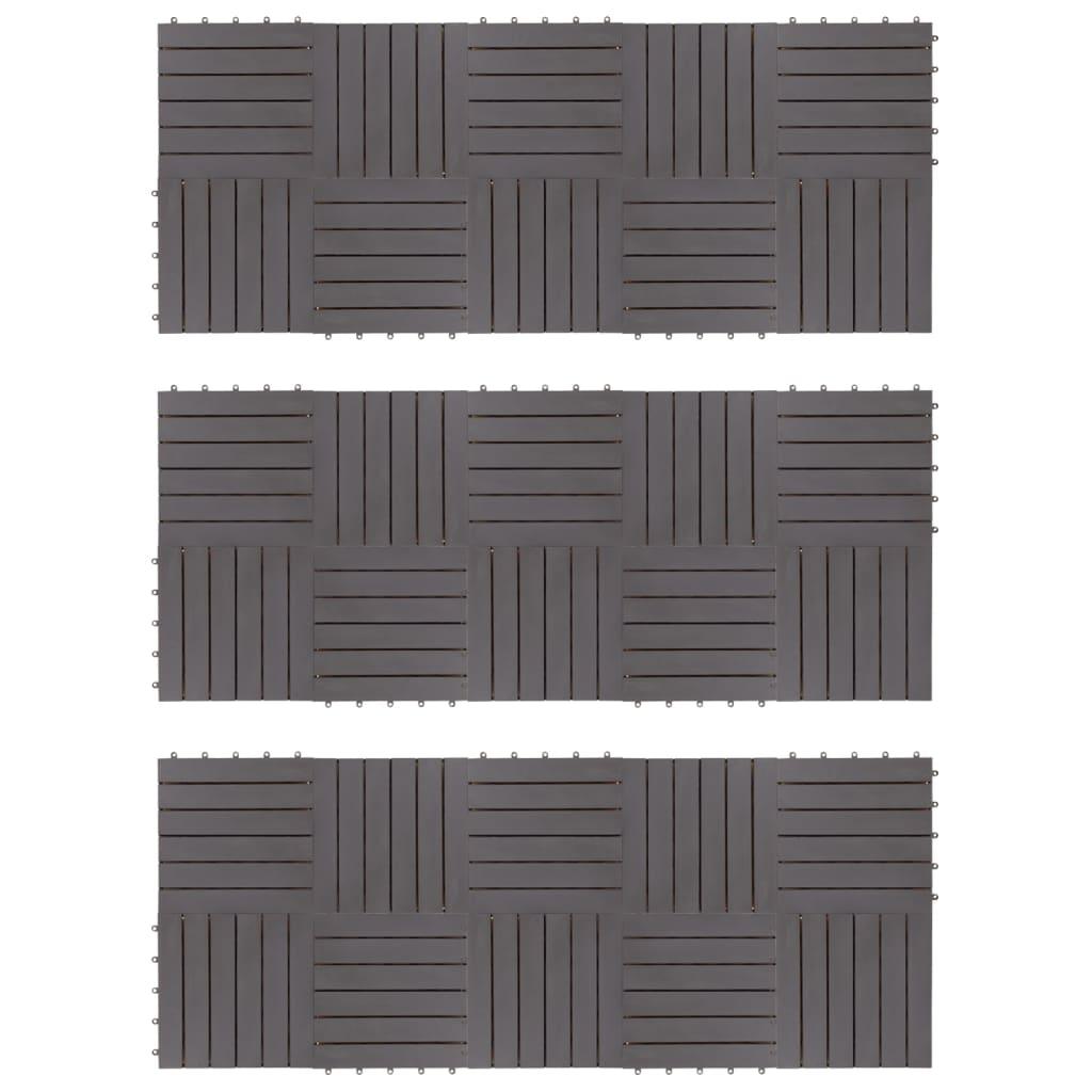 Decking Tiles 30 pcs Gray Wash 11.8"x11.8" Solid Acacia Wood - vidaXL - 3054433 - Set Shop and Smile