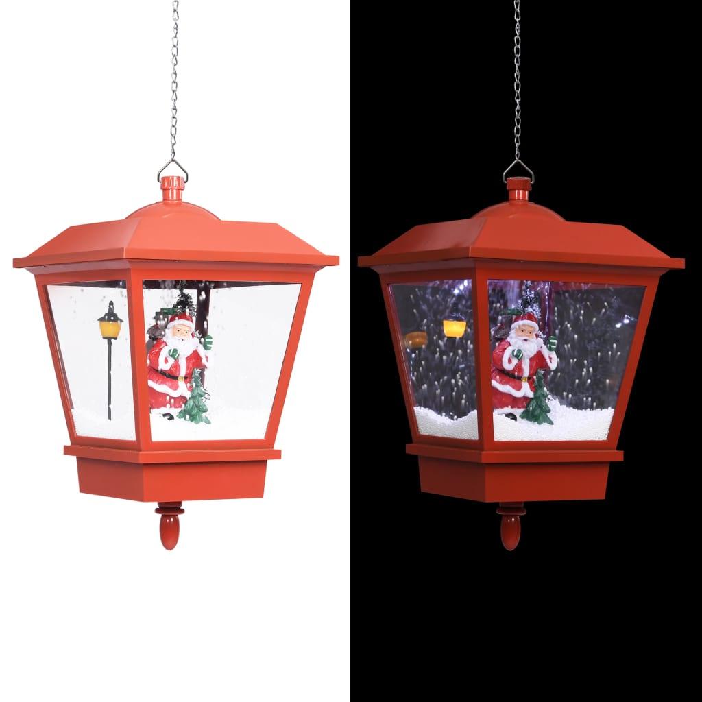 Christmas Hanging Lamp with LED Light and Santa Red 10.6"x10.6"x17.7" - vidaXL - 289928 - Set Shop and Smile