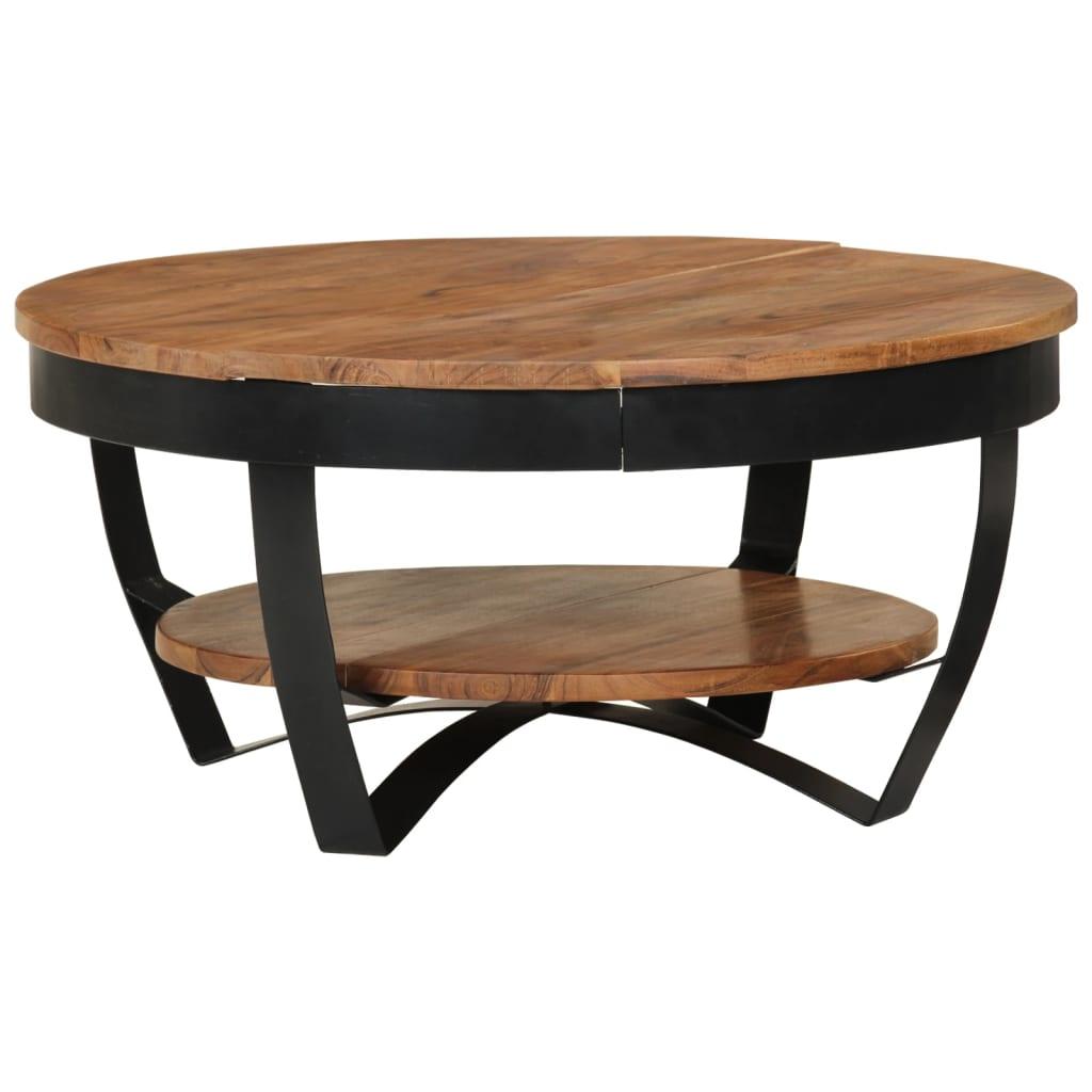 Coffee Table 25.6"x25.6"x12.6" Solid Acacia Wood - vidaXL - 289616 - Set Shop and Smile