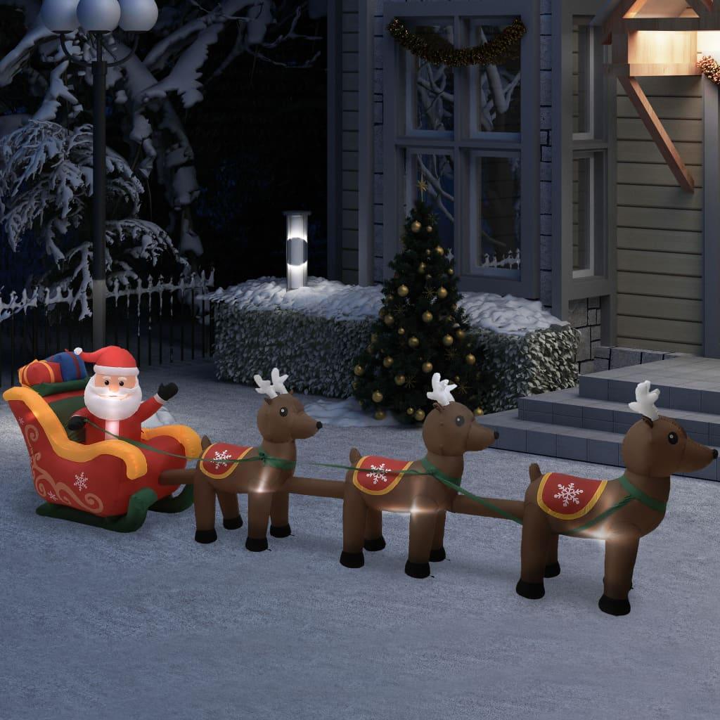 Christmas Inflatable Santa and Reindeer Decoration LED 192.9
