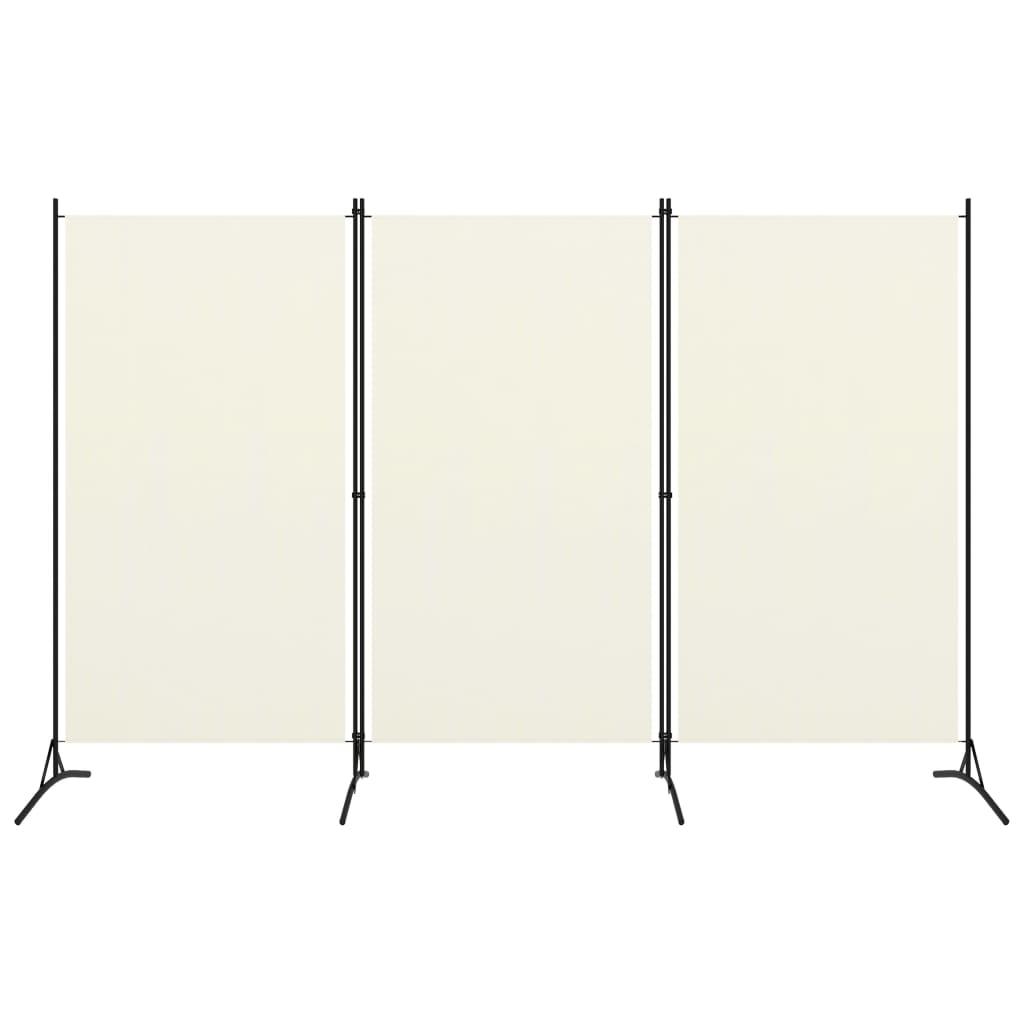 3-Panel Room Divider Cream White 102.4