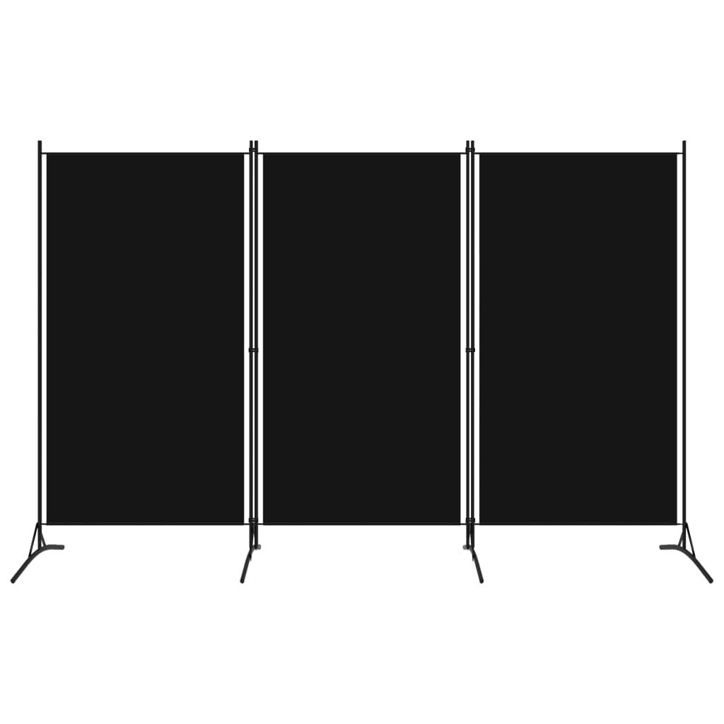 3-Panel Room Divider Black 102.4