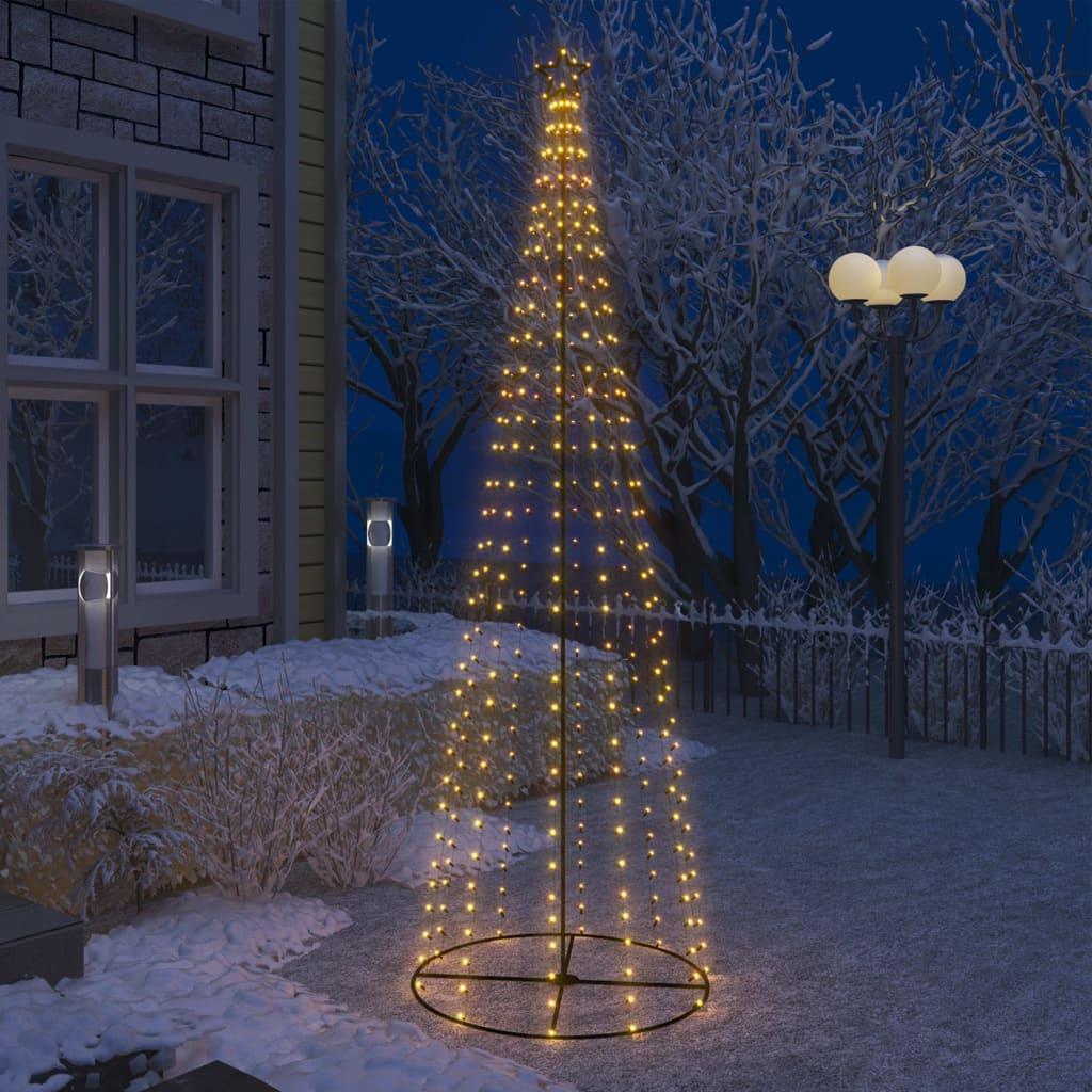 Christmas Cone Tree 330 Warm White LEDs Decoration 3x10 ft