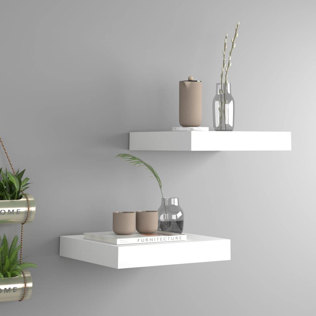 Floating Wall Shelves 2 pcs White 9.1