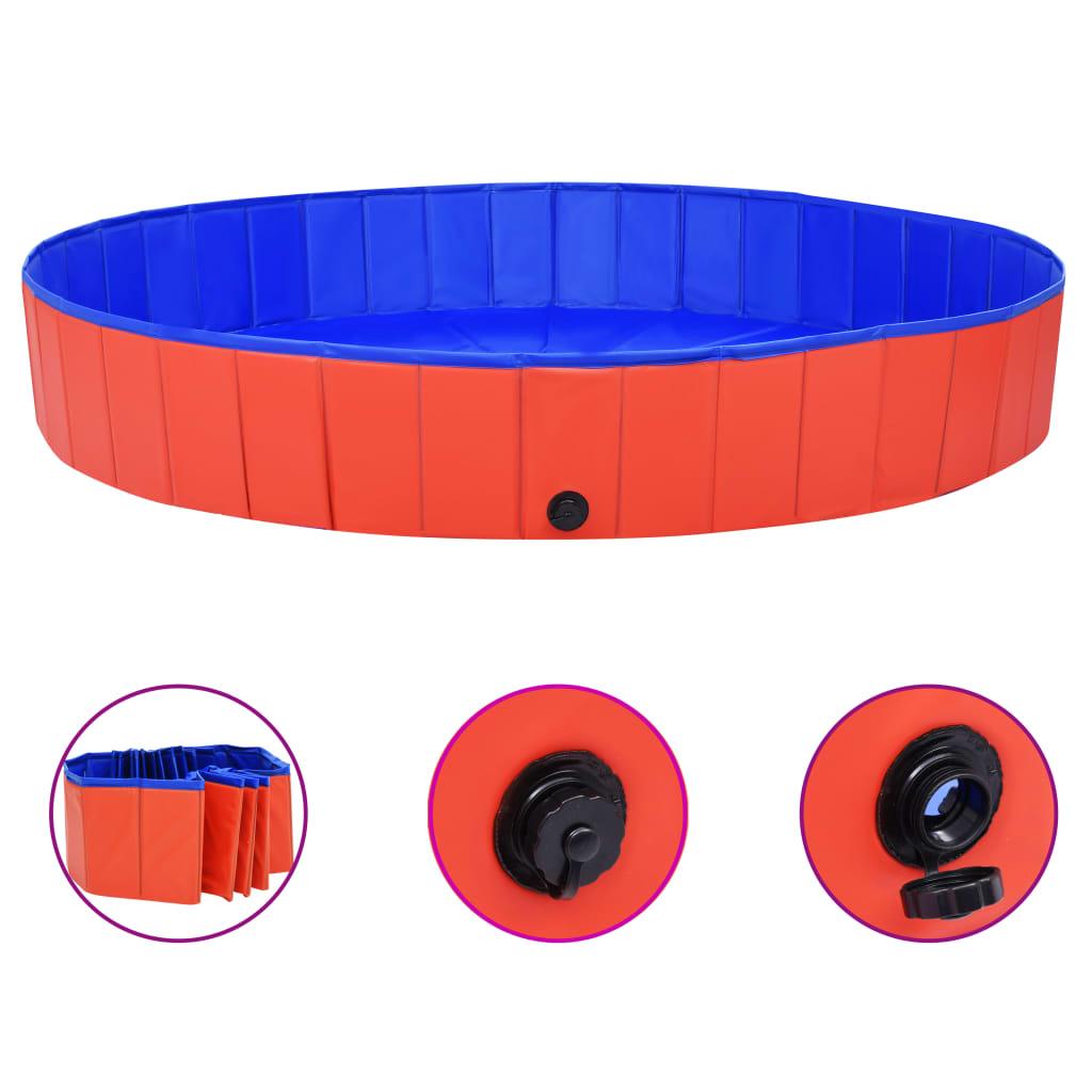 Foldable Dog Swimming Pool Red 78.7