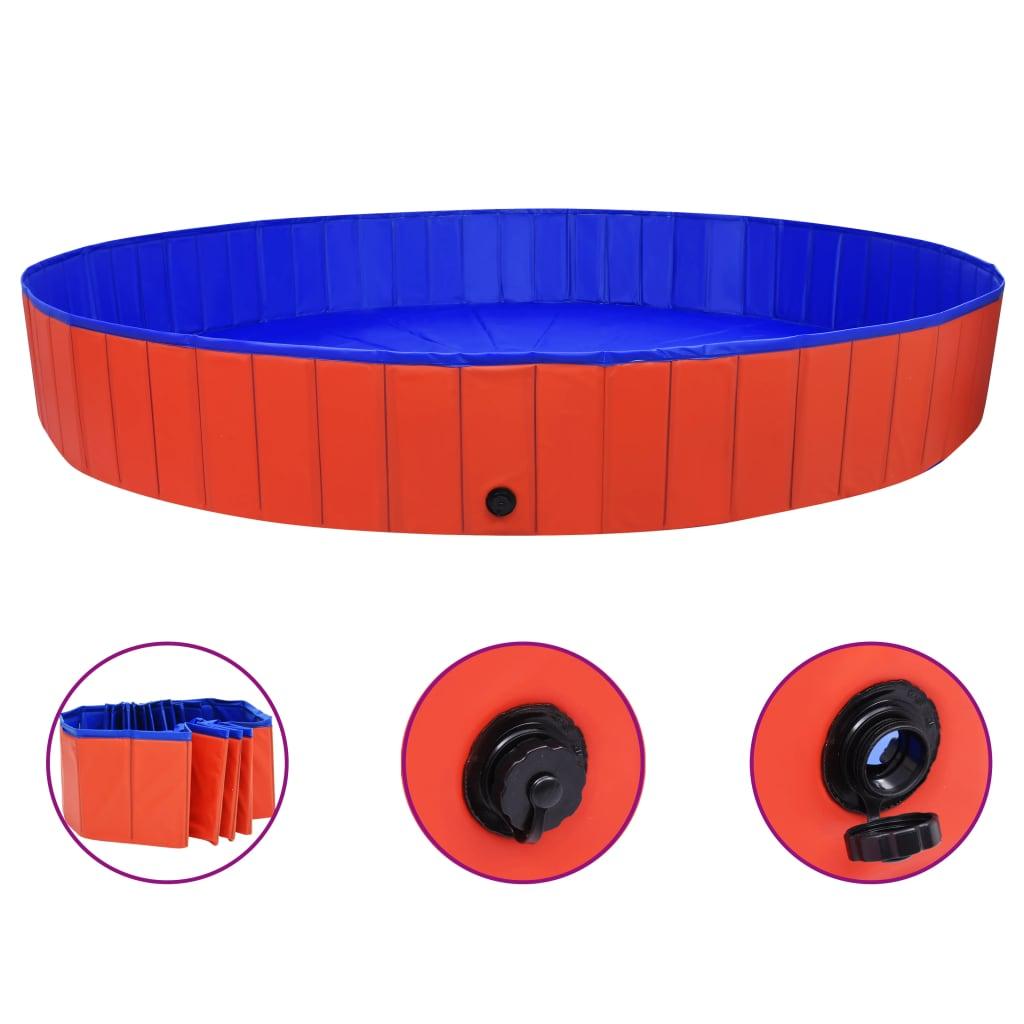 Foldable Dog Swimming Pool Red 118.1