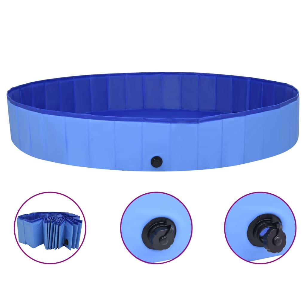Foldable Dog Swimming Pool Blue 78.7