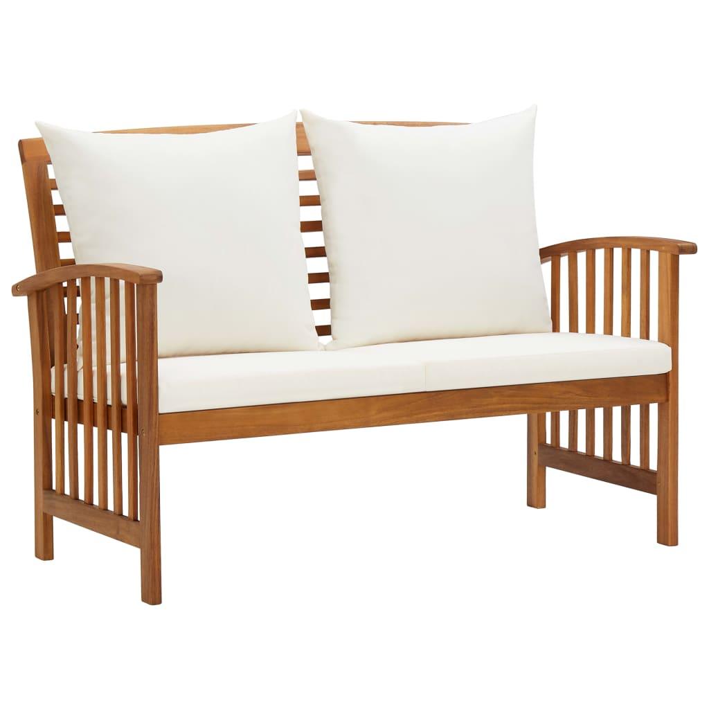 Patio Bench with Cushions 46.9