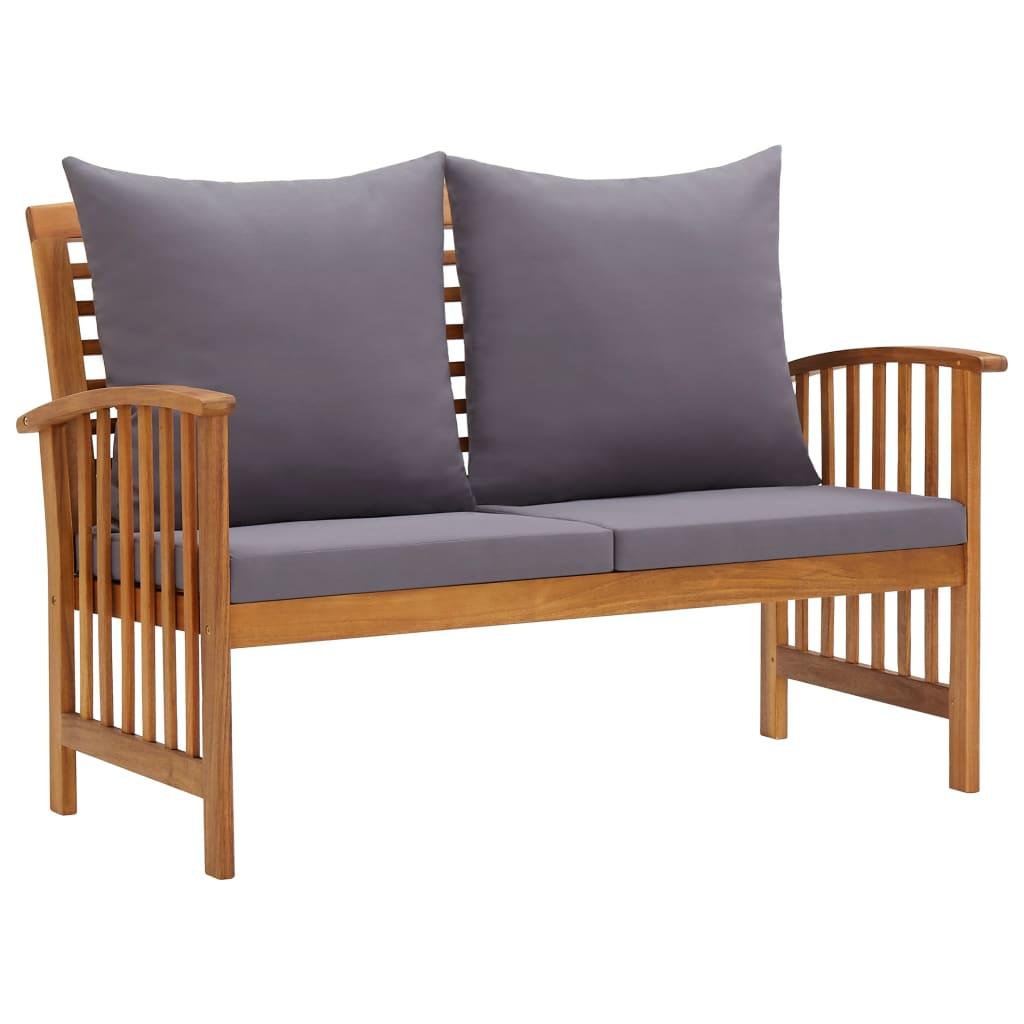 Patio Bench with Cushions 46.9