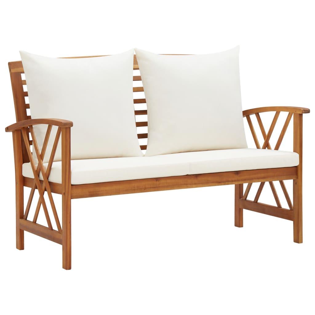 Patio Bench with Cushions 46.9