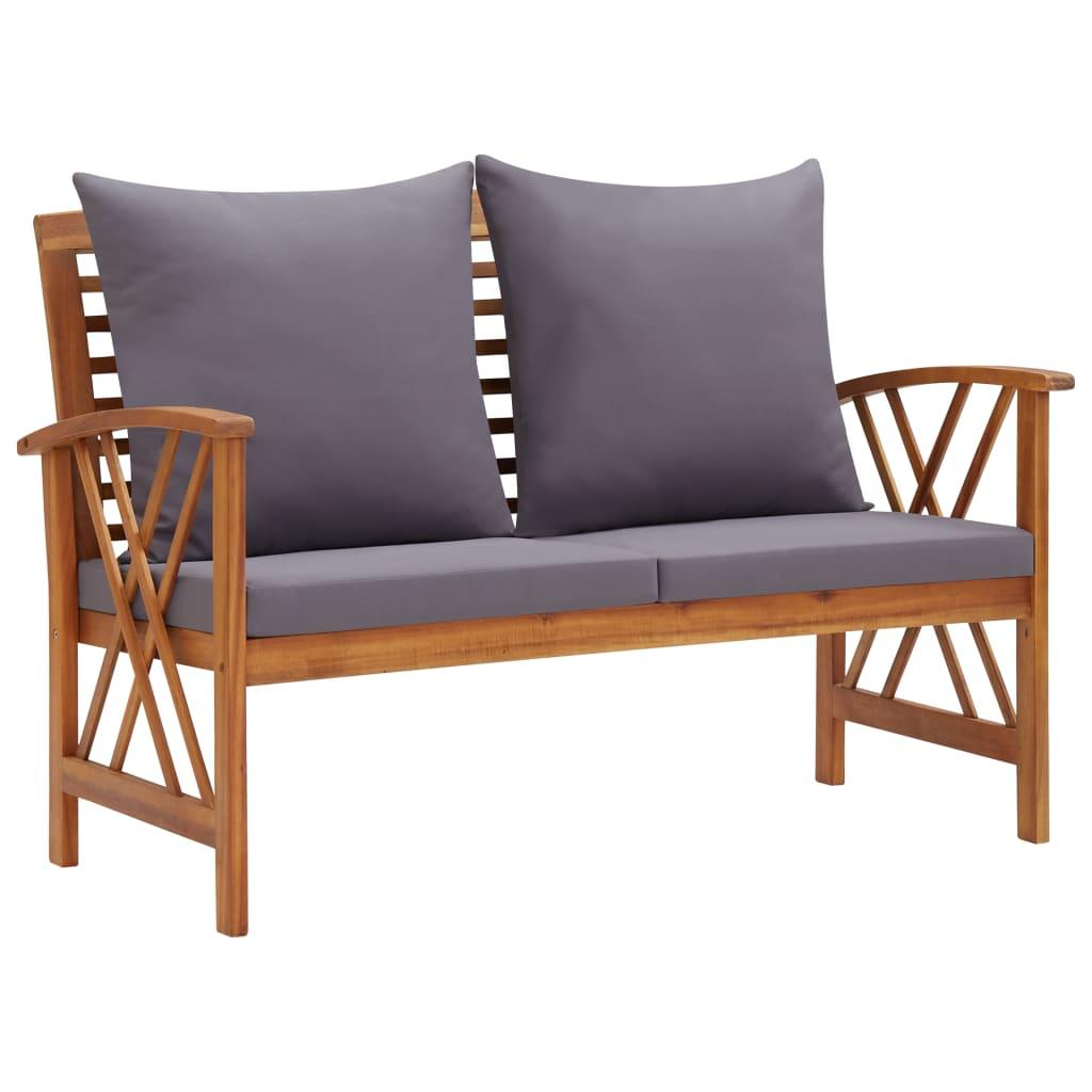 Patio Bench with Cushions 46.9