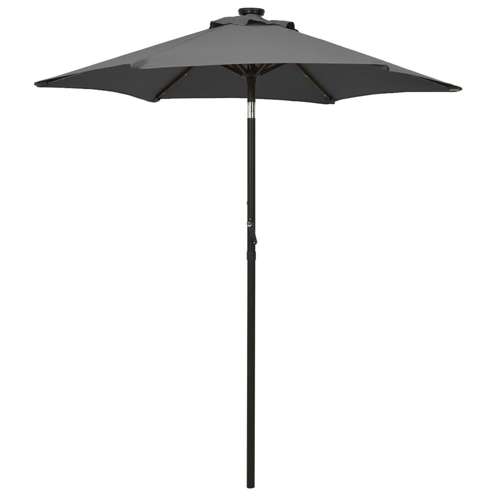 Parasol with LED Lights Anthracite 78.7