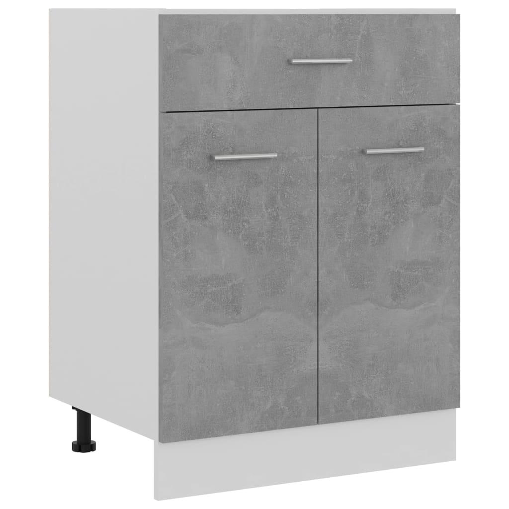 Drawer Bottom Cabinet Concrete Gray 23.6