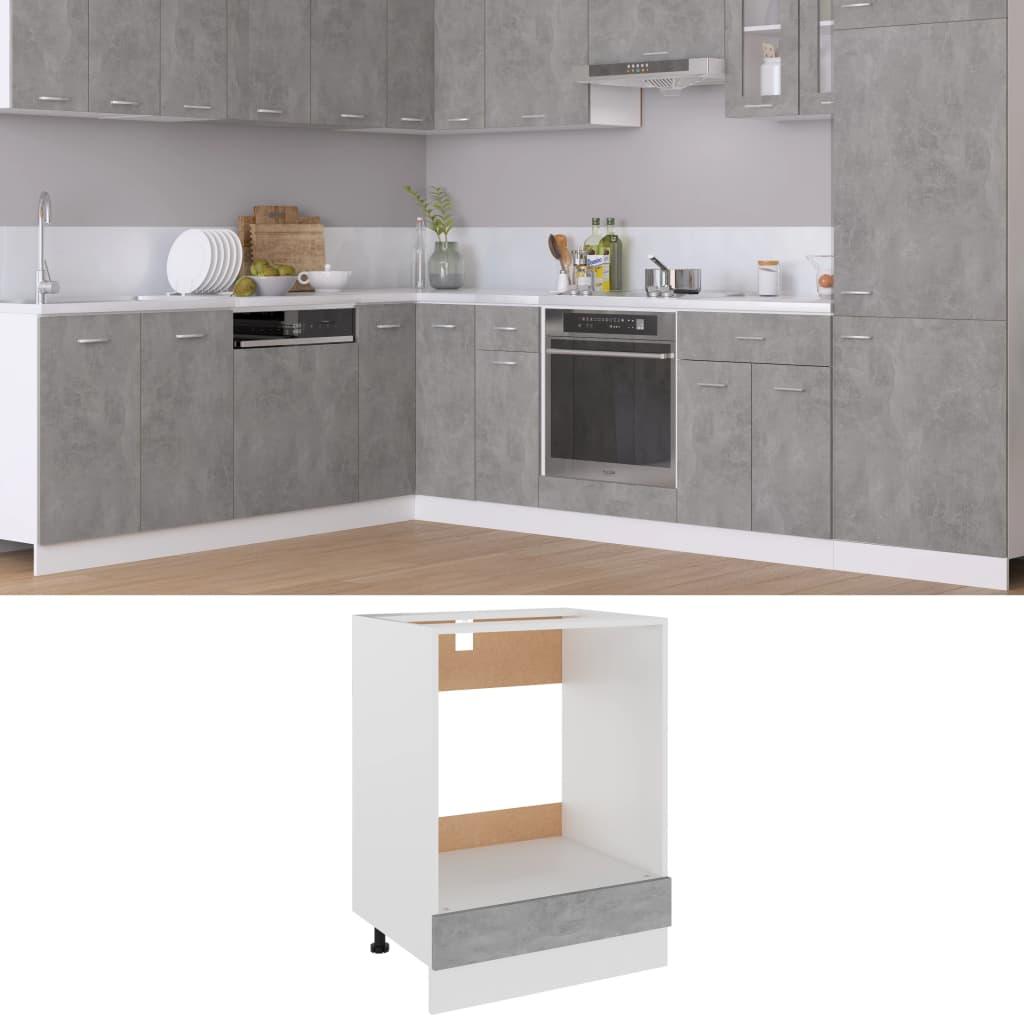 Oven Cabinet Concrete Gray 23.6"x18.1"x32.1" Engineered Wood - vidaXL - 802501 - Set Shop and Smile