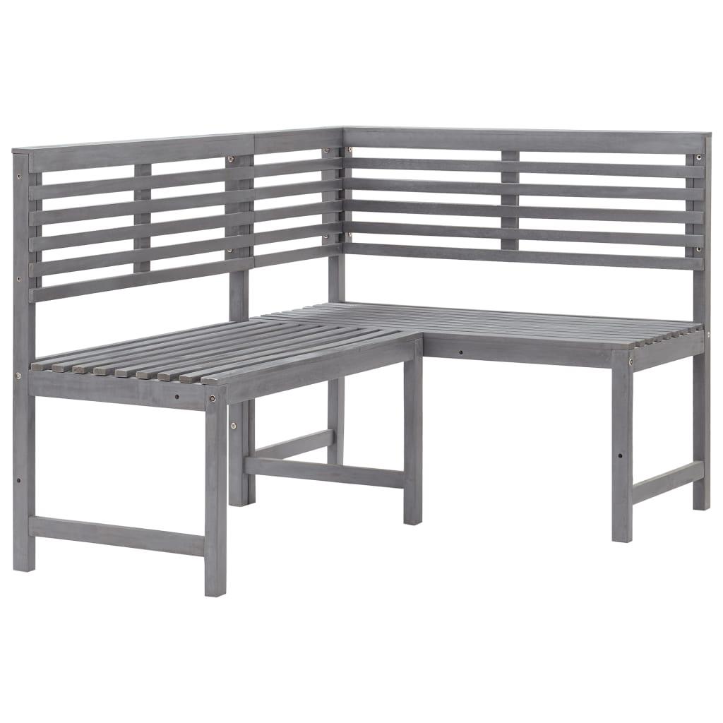 Patio Corner Bench Gray 55.1