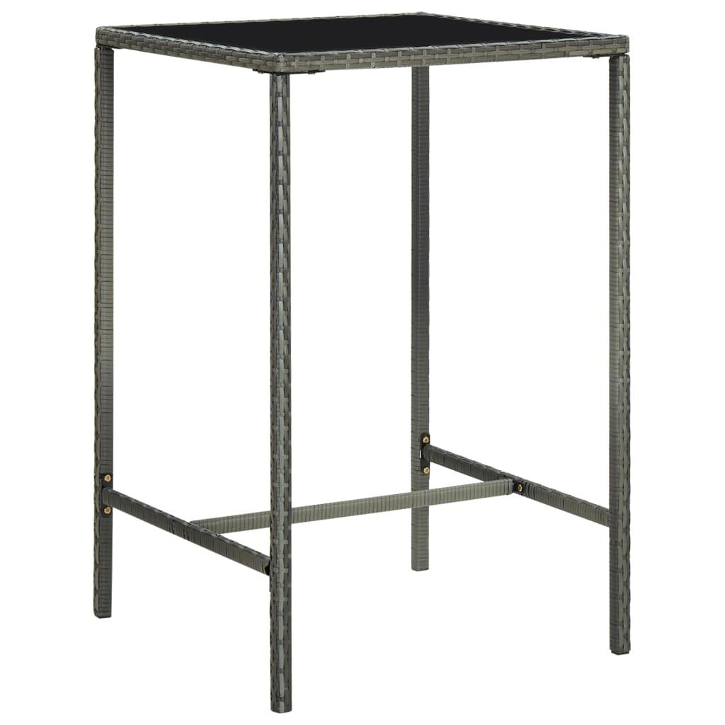 Patio Bar Table Gray 27.6