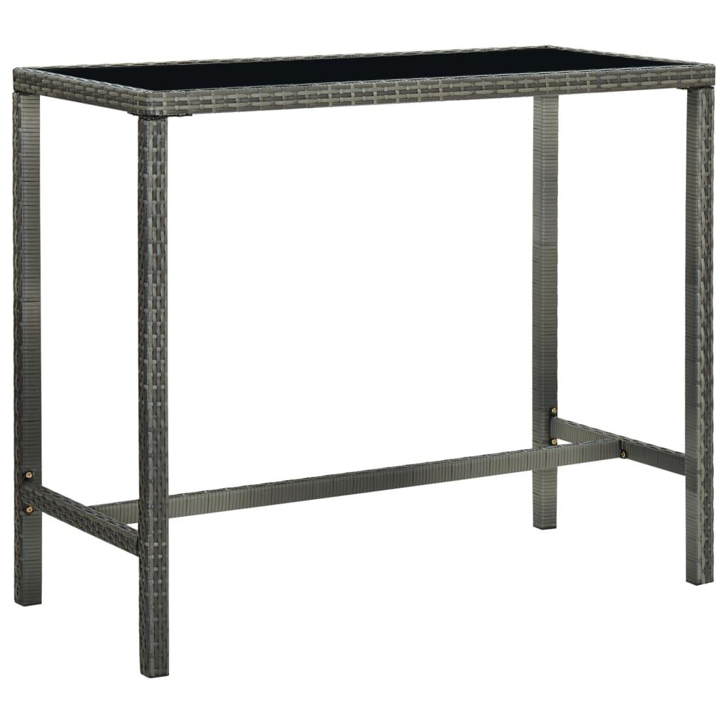 Patio Bar Table Gray 51.2