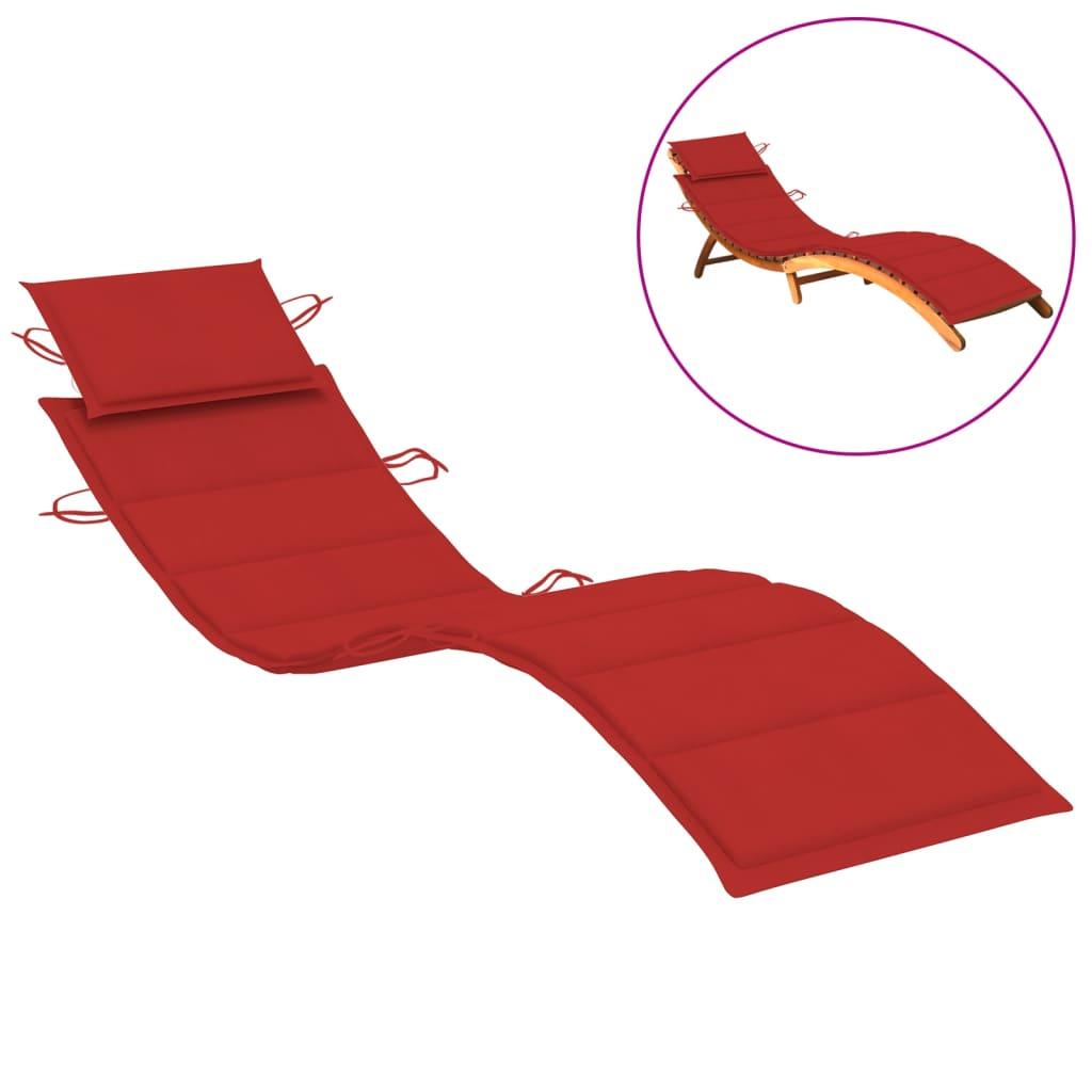 Sun Lounger Cushion Red 73.2