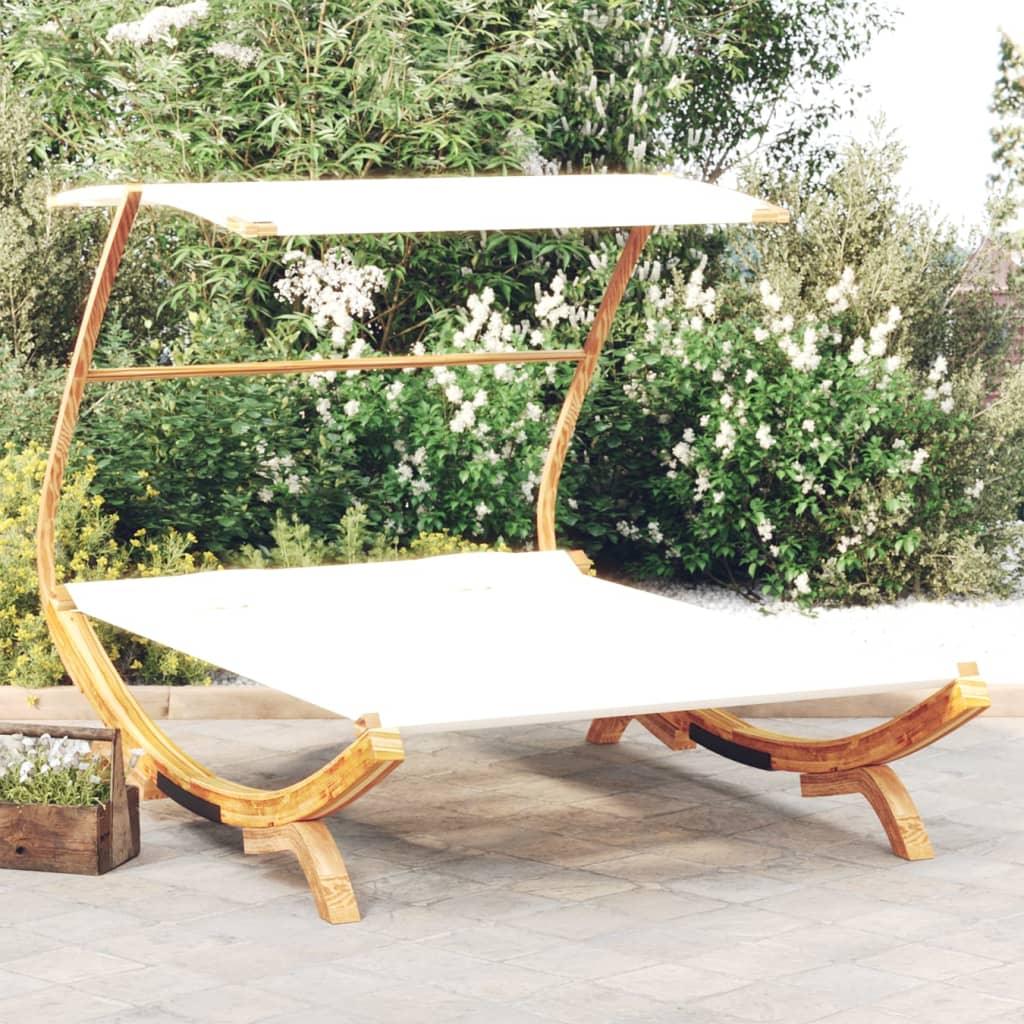 Patio Lounge Bed with Canopy 65