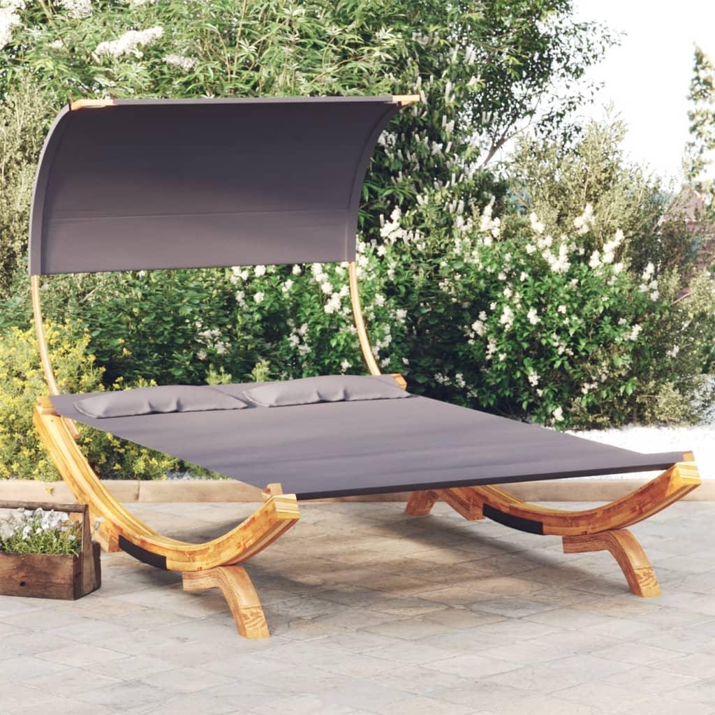 Patio Lounge Bed with Canopy 65