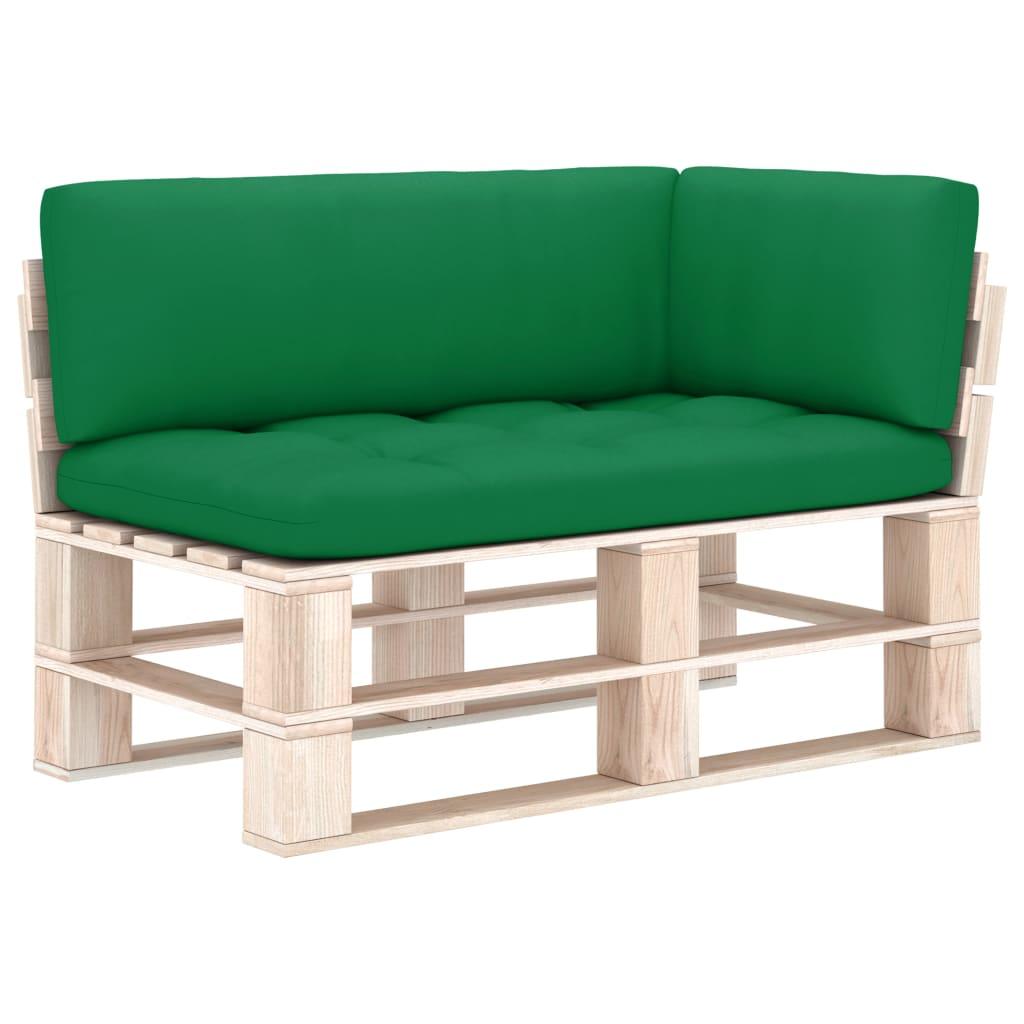 Pallet Sofa Cushions 3 pcs Green