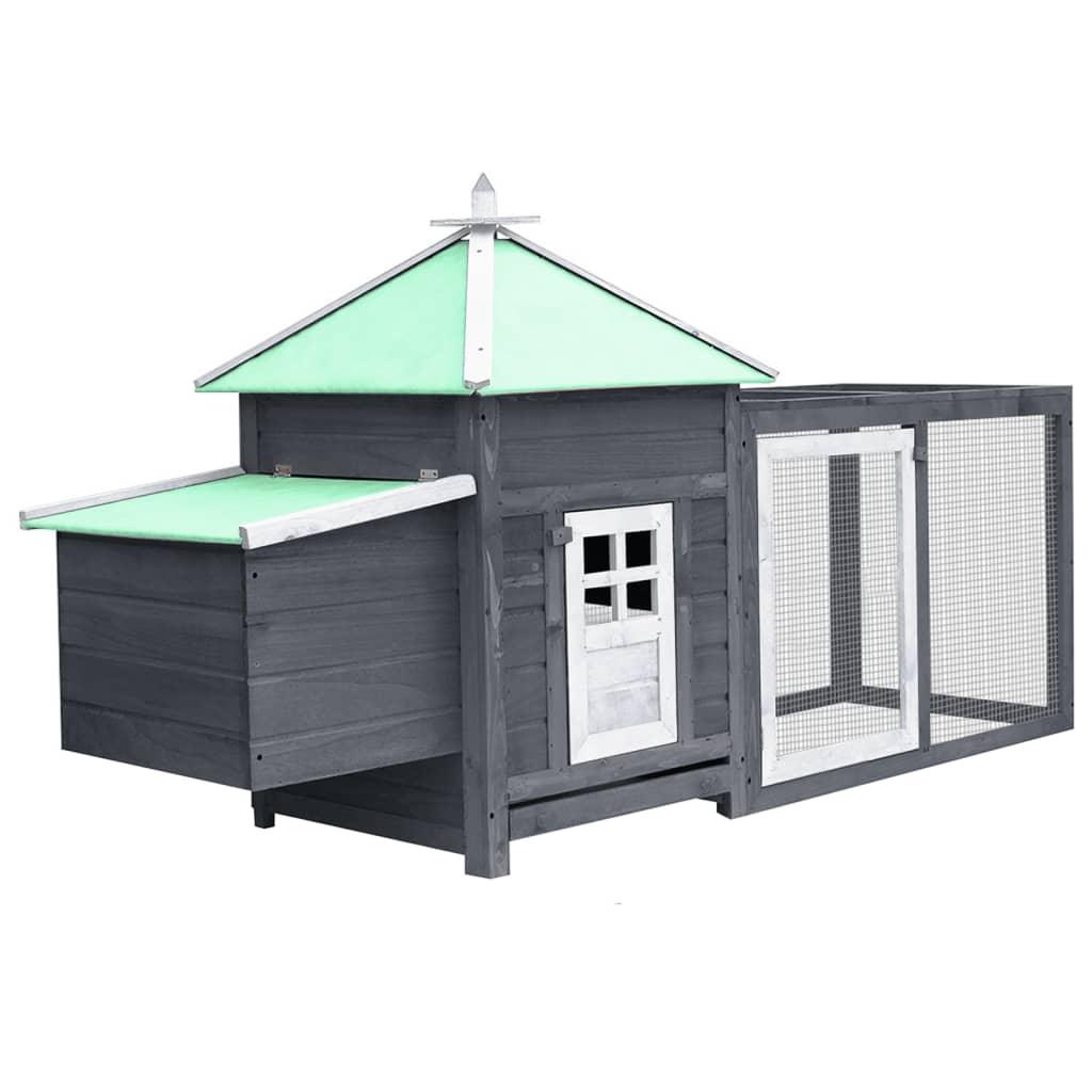 Chicken Coop with Nest Box Gray 74.8