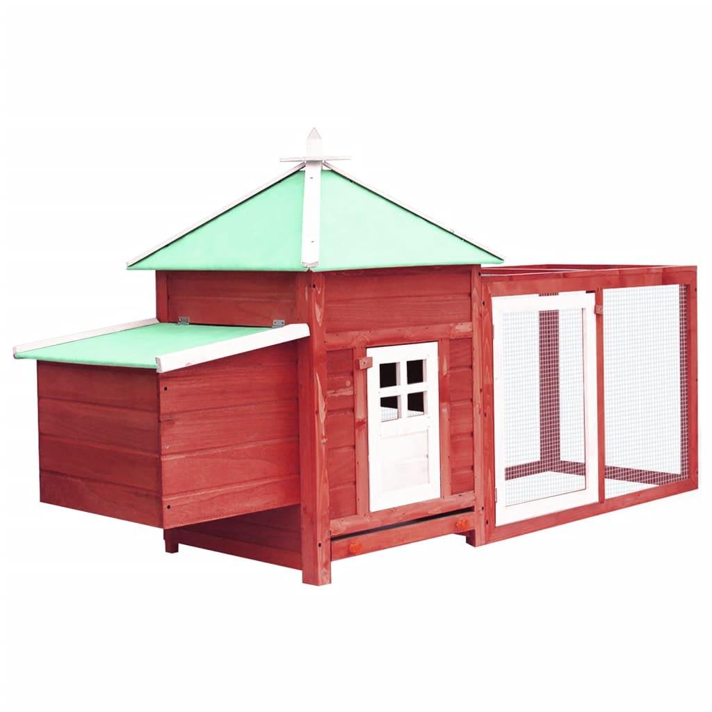 Chicken Coop with Nest Box Red 74.8